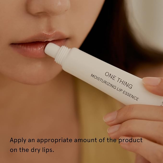 ONE THING Moisturizing Lip Essence 1 Count | Nourishing Soothing Moisturizing Hydrating Dry Rough Lips, Oil Butter Organic Plant Based Balm, Jojoba Argan Olive Oil | Vegan Korean Skin Care-Velvo Beauty