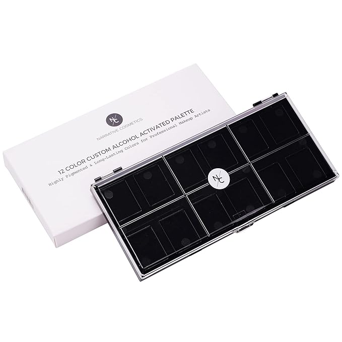 12 Color Empty Alcohol Activated Palette for Refills and Custom Palette Creation-Velvo Beauty