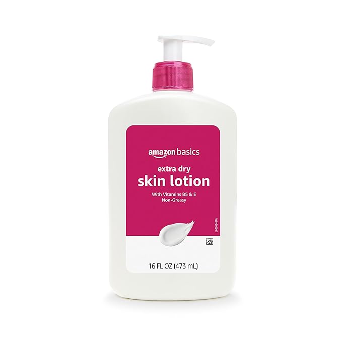 Amazon Brand - Solimo Extra-Dry Skin Lotion with Vitamins B5 & E, 16 fl oz-Velvo Beauty