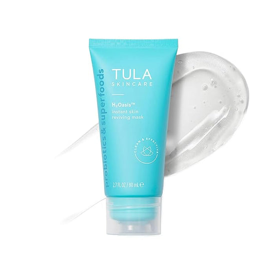 TULA Skin Care H2Oasis Instant Skin Reviving Mask - Hydrating Face Mask, Plumps and Energizes Tired Dehydrated Skin, Contains Resurrection Plant and Desert Lime, 2.7 Fl Oz.-Velvo Beauty