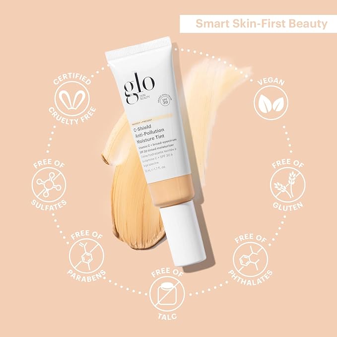 Glo Skin Beauty C-Shield Anti-Pollution Moisture Tint - Tinted Moisturizer With SPF 30 for Face, Broad Spectrum Protection & Vitamin C, 1.7 Oz (2N-Light)-Velvo Beauty