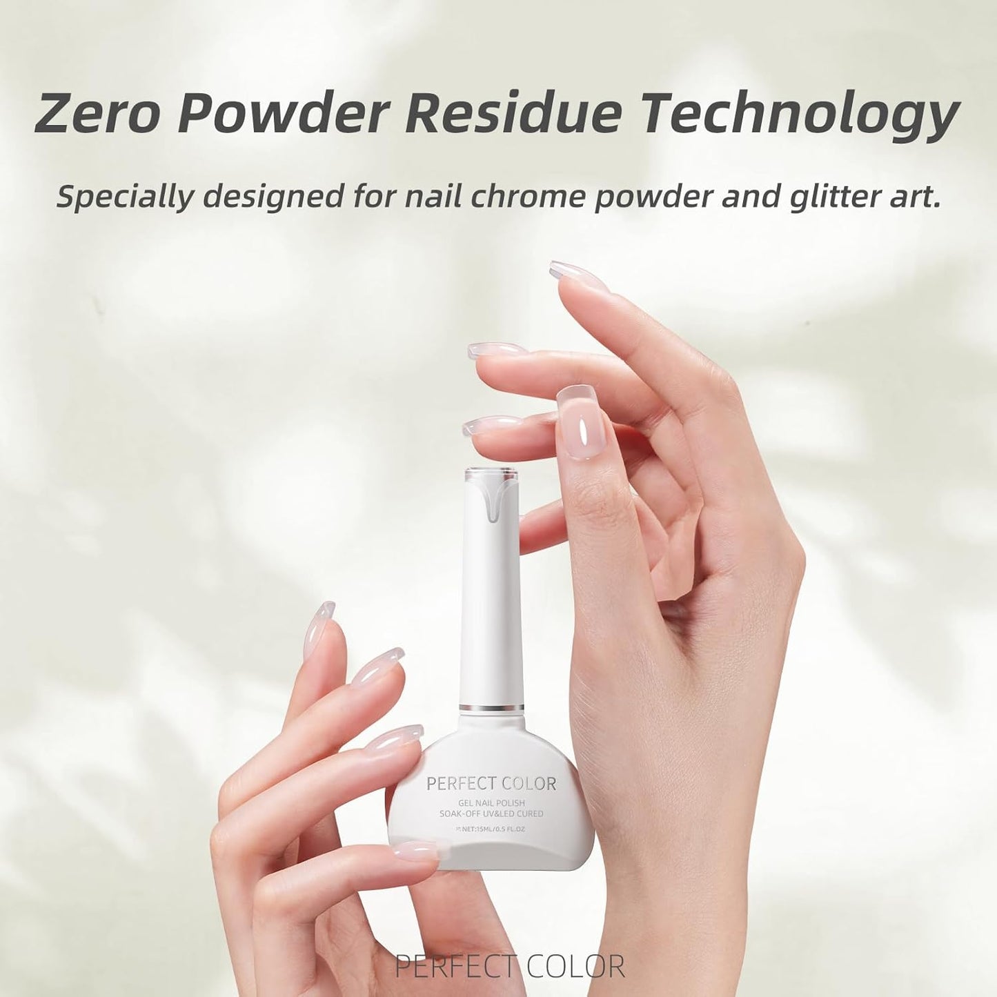 PERFECT COLOR Chrome-Proof Matte Top Coat, UV/LED Cured Gel Nail Polish, Anti-Stick Long-Lasting Formula, 0.5 Fl Oz-Velvo Beauty