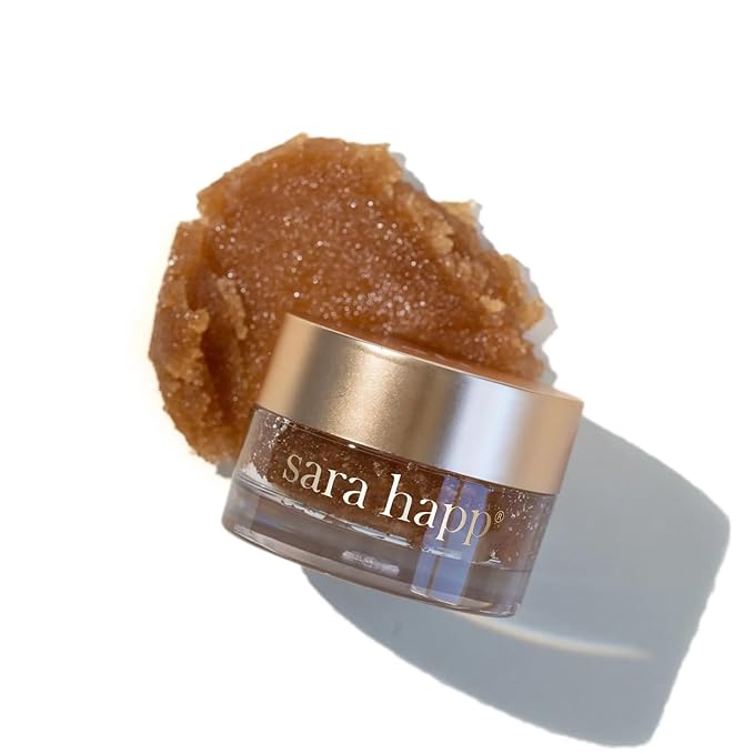 Sara Happ The Lip Scrub: Vanilla Bean Sugar Scrub for Dry Lips - Gently Exfoliate, Polish, and Revitalize Lips with Vitamin E and Jojoba & Grape Oils, Vegan, 0.5 oz.-Velvo Beauty