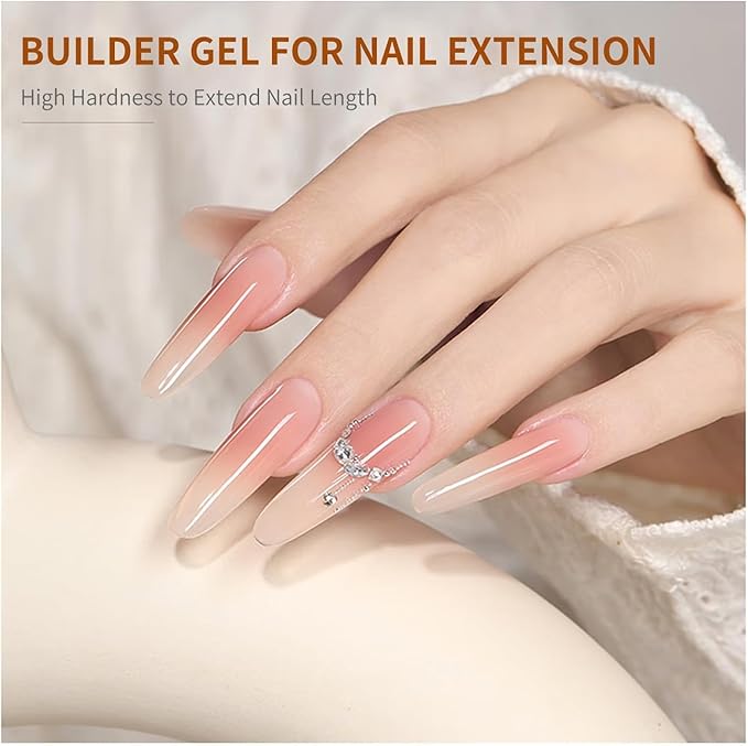 JODSONE Clear Builder Gel for Nails 16.5ml, Nail Strengthener Gel Polish for Thickening, Nail Extension, Apex Building, Repair and Long Lasting Nail Art Design Gift for Women-Velvo Beauty