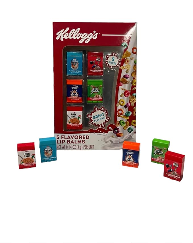 Taste Beauty 5-Piece Kelloggs Cereal Flavored Lip Balm Vending Machine Set-Velvo Beauty