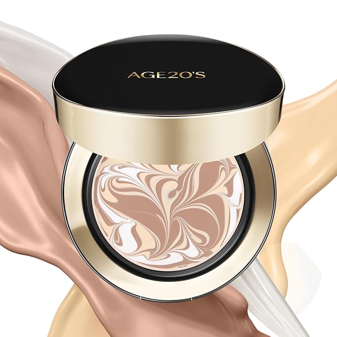 AGE20'S Signature Essence Pact SPF 50+ | Pack of 1 | 23W BEIGE | Cream Foundation, Dewy Finish, Natural Coverage | Korean Cushion Foundation-Velvo Beauty