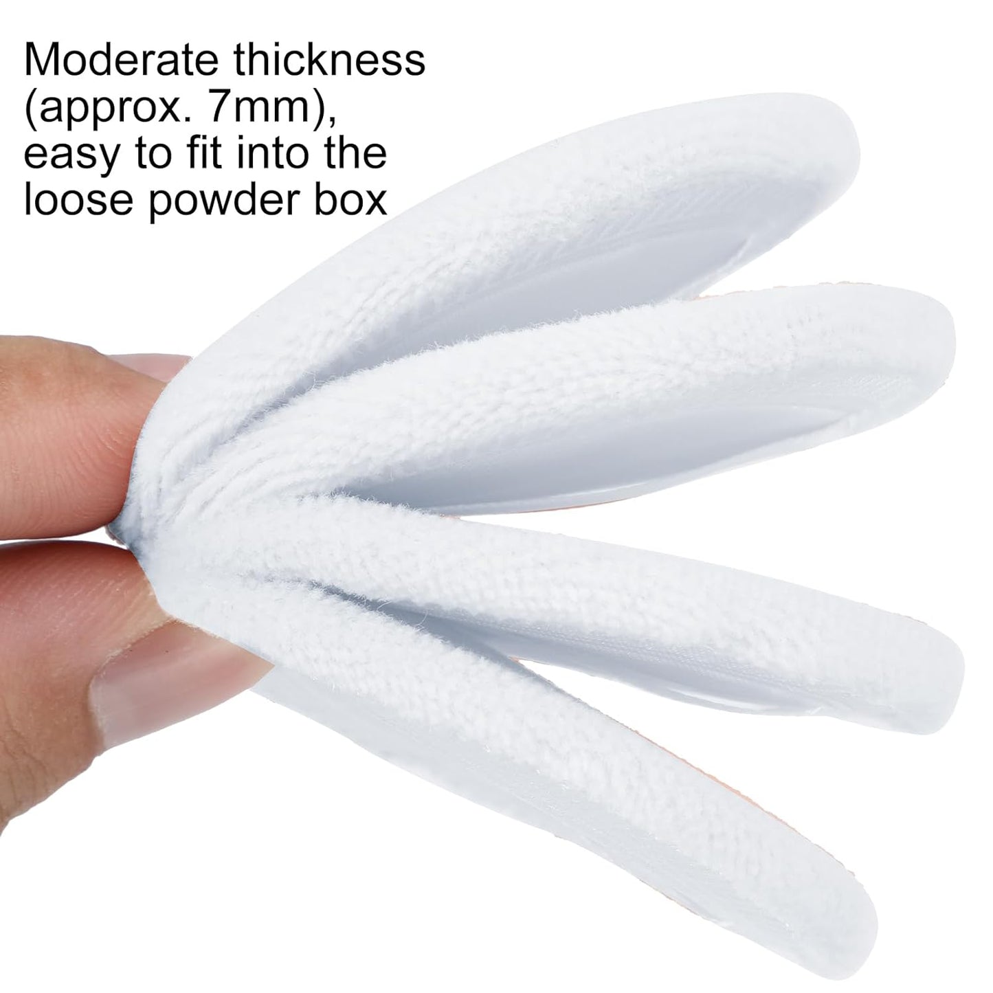 12 Pieces Powder Puffs Cotton Makeup Pads Soft Face Compact Puffs for Loose Setting Pressed Powder, 2.36 Inch (White)-Velvo Beauty