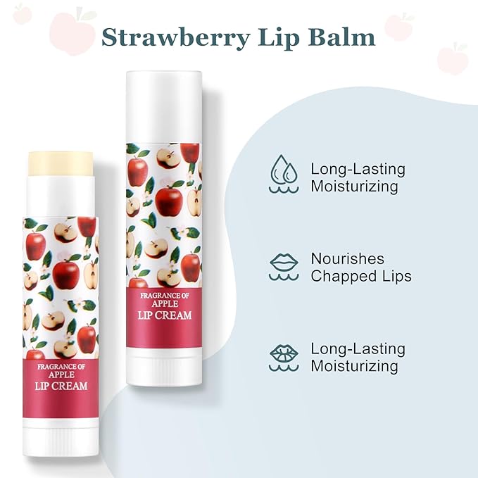 Boobeen Fruit Lip Balm Stick, Lip Repair Stick for Dry Cracked Lips, Moisturizing Lip Care Reduce Fine Lines, Hydrating Lip Balm for Men & Women-Velvo Beauty