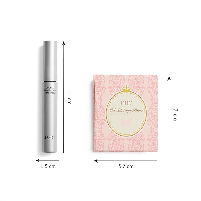 DHC Mascara Perfect Pro Double Protection 0.17 oz. Net wt. and Blotting Paper 2 pack (100 sheets x 2)-Velvo Beauty