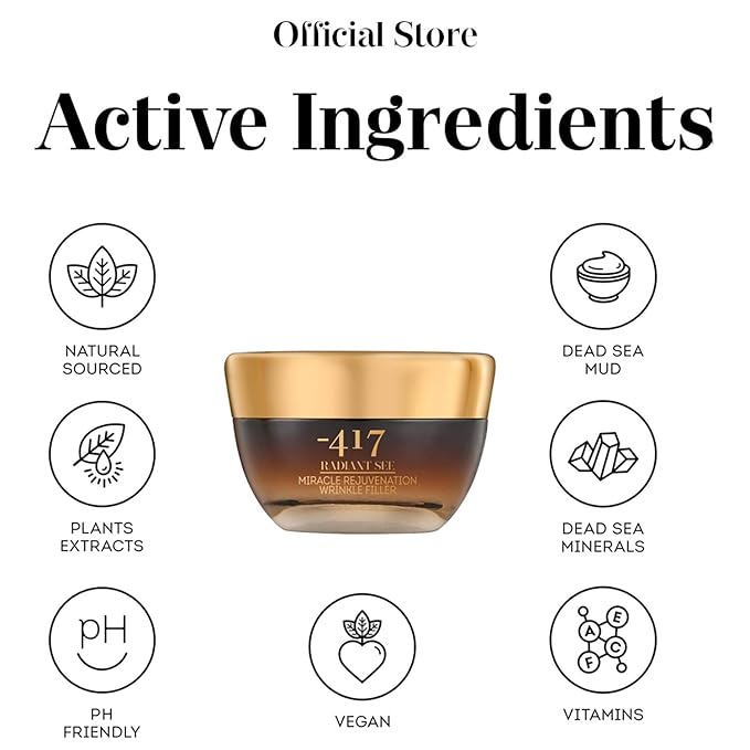 '-417 Dead Sea Cosmetics Miracle Rejuvenation Wrinkle Filler With Jojoba Oil & Collagen for Instant Visible Lifting and Smoothing - 100% Vegan-Velvo Beauty