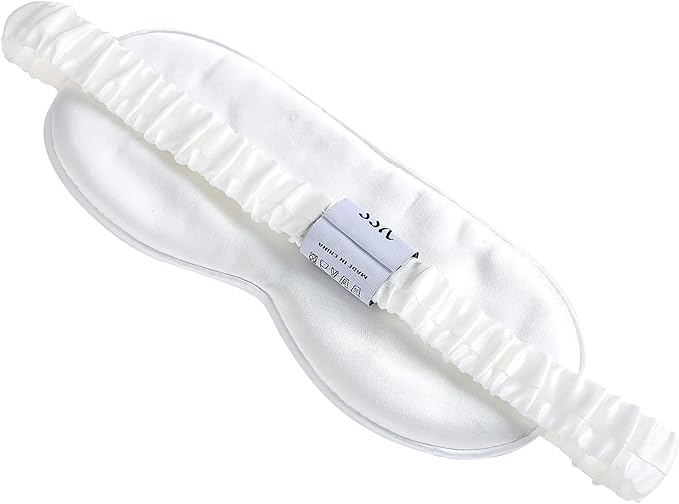 Silk Sleep Mask Light Blocking Luxury 100% Mulberry 19mm Silk Eye Mask Eye Cover Blindfold Ultra Soft Light & Comfy Anti Aging Skin Care with Travel Bag Gift Package-Velvo Beauty