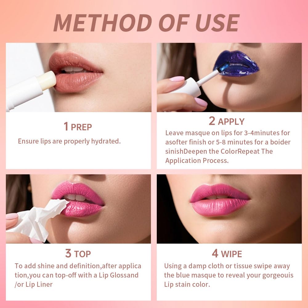 Lip Stain Peel Off – Long Lasting Waterproof Lip Tint, Smudge Proof Transfer Resistant Lip Stains Tattoo,High Pigment Matte Lip Color, Kiss Proof Peel Off Lip Stain Masque,All-Day Stay Lip Makeup 08#-Velvo Beauty
