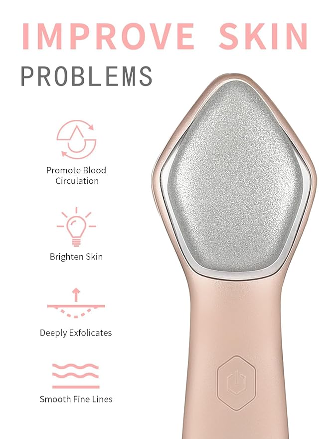 NEWDERMO Microdermabrasion Machine Pro, Large Diamond Electric Microdermabrasion Wand Tool With 3 Levels Frequency for Face Body Exfoliate Skin Care (Pink)-Velvo Beauty