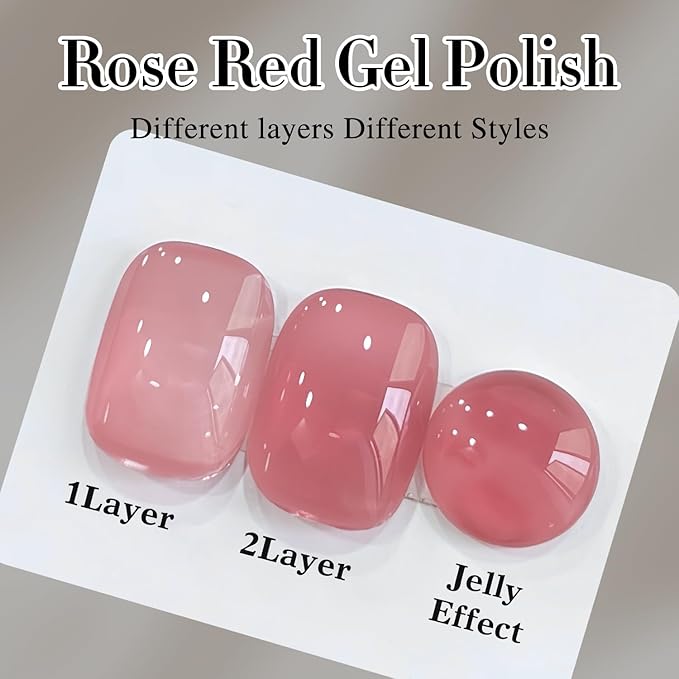 Double Rhythm Gel Polish Translucent Sheer Neutral Natural Light Milky Same Color Same Bottle 15ML Jelly Polish Art DIY at Home (Light Pink Purple-A1373)-Velvo Beauty