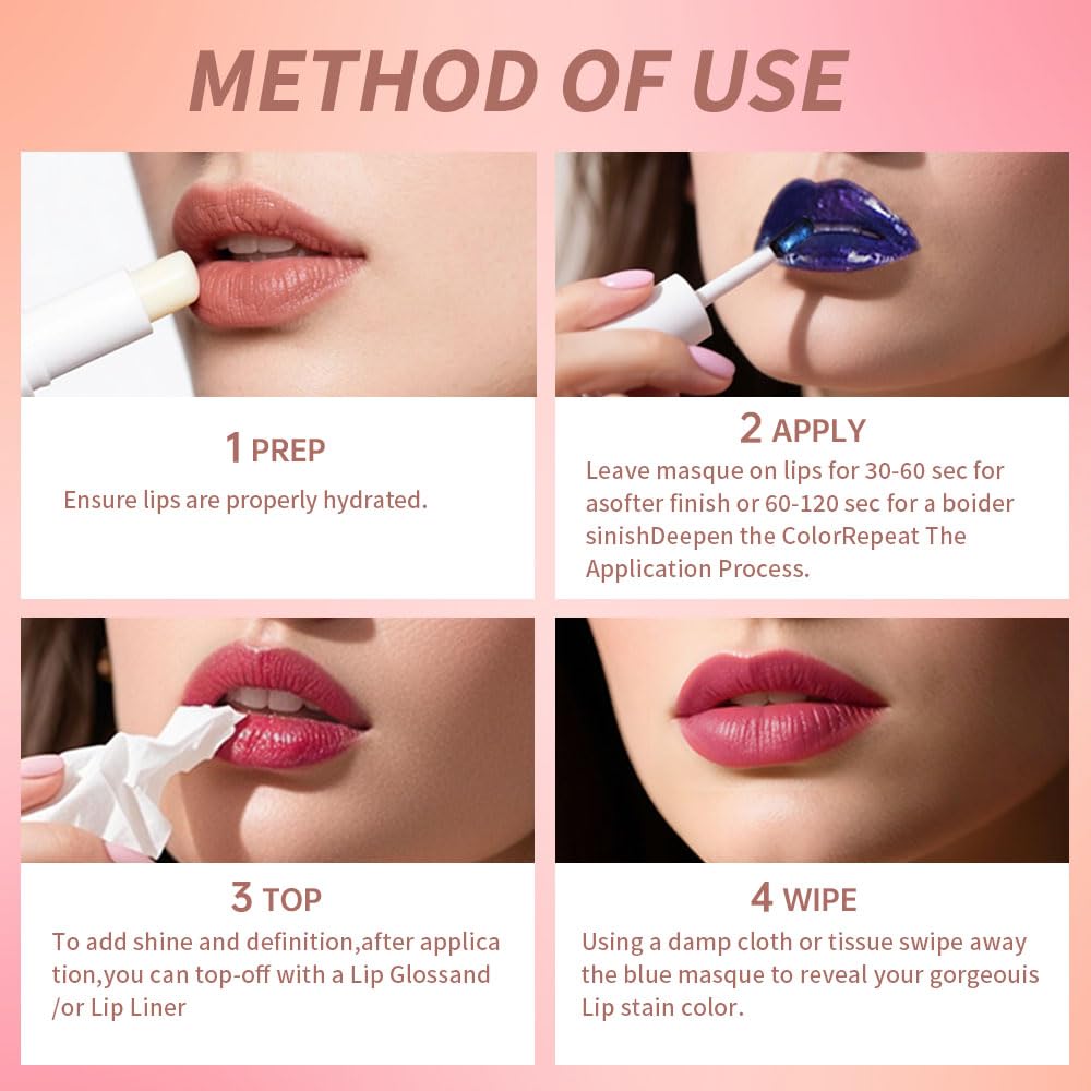 Lip Stain - Wipe-Off & Peel Off Lip Color | Waterproof, Long Lasting, Transfer-Resistant, Smudge-Proof Lip Tint | Easy Wipe Finish, High Pigment | All-Day Vibrant Kiss-Proof Lip Stain,Soft Rosy Brown-Velvo Beauty