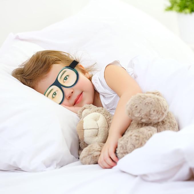 Honbay 3D Funny Eyeshade Soft Sleep Eye Mask with Adjustable Head Strap for Travel, Game, Party, Rest, Sleeping (Girl)-Velvo Beauty