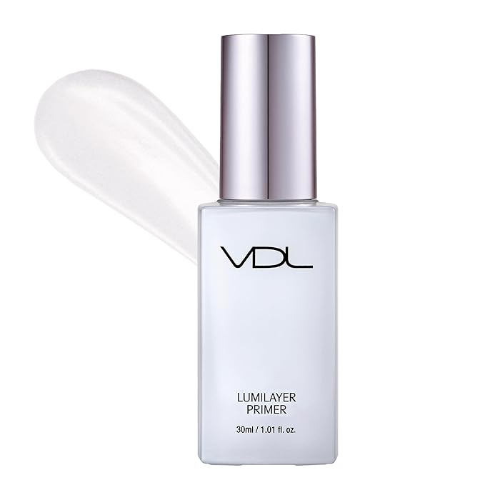 VDL Lumilayer Primer (Glowy Finish, 1.01fl oz) - Illuminating Pearl Makeup Base for Glowing Skin. Korean Makeup. Hydrating Radiance-Velvo Beauty