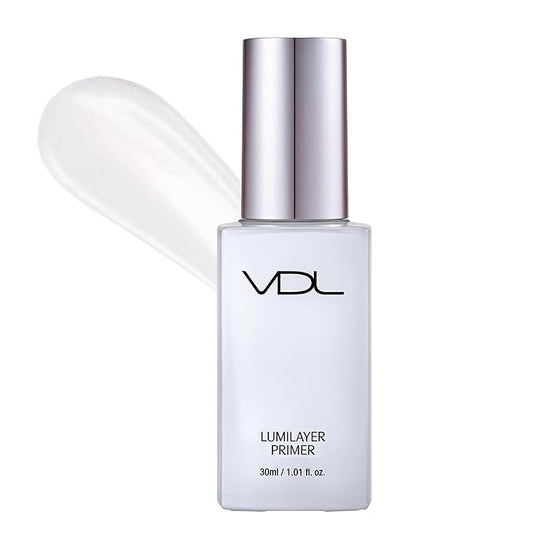 VDL Lumilayer Primer (Glowy Finish, 1.01fl oz) - Illuminating Pearl Makeup Base for Glowing Skin. Korean Makeup. Hydrating Radiance-Velvo Beauty