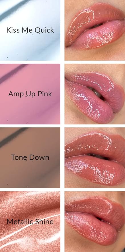 VASANTI Hyaluronic Boost Lip Plumper - Non-Sticky Lightweight Cosmetics for Soft Hydrated Lips (Metallic Shine)-Velvo Beauty