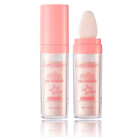 Polvo De Hadas Body Shimmer Glitter Highlighter Powder Makeup,High Gloss Sparkle for Face Body Hair,Create The Most Sparkly And Attractive Glitter Makeup - Nude Pink-Velvo Beauty