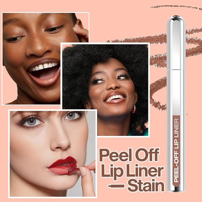 3 Colors Peel Off Lip Liner Stain Kit, Long Wear Matte Lip Tint Stain Set with Tweezer for Women, Waterproof Transfer Proof Highly Pigmented Peel Off Liquid Lipstick for All Skin Types (#3,4,5)-Velvo Beauty