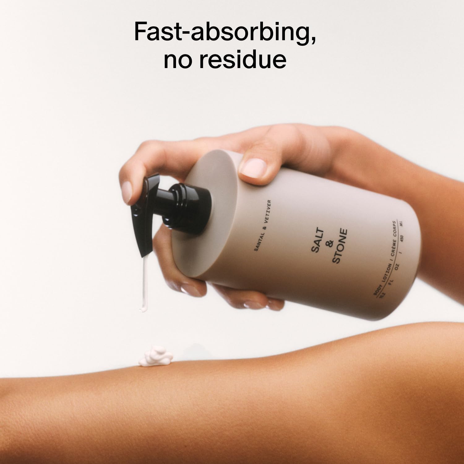 Salt & Stone Body Lotion for Women & Men| Scented Daily Body Lotion | Hydrates, Nourishes & Softens Skin | Restores Dry Skin | Fast-Absorbing | Cruelty-Free & Vegan (450 ml) (Santal & Vetiver)-Velvo Beauty