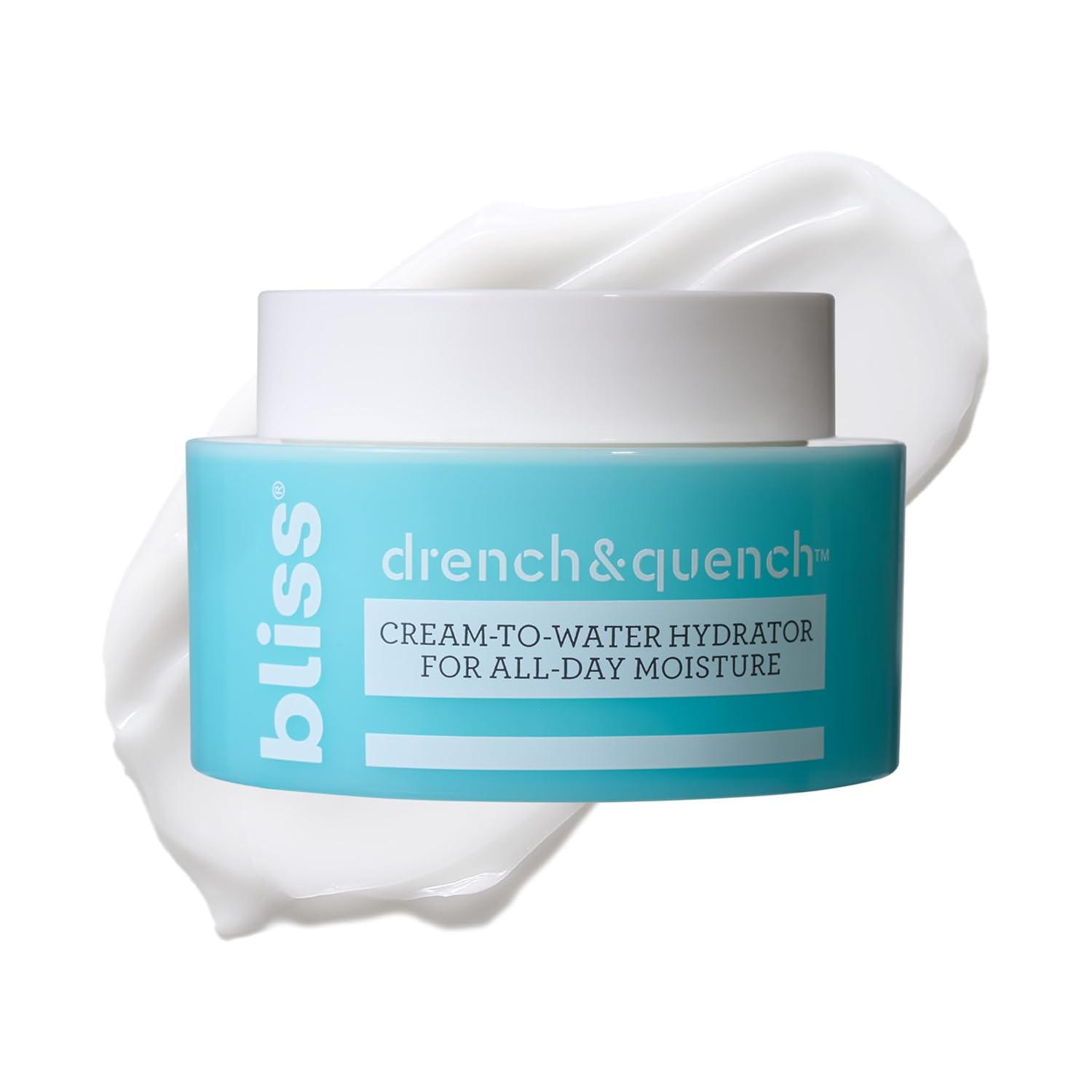 Bliss Drench & Quench Hyaluronic Acid Cream to Water Moisturizer | Lightweight Face Cream with 4 Types of Hyaluronic Acid for All Day Hydration and Plump Skin | Clean Vegan & Cruelty Free 1.7 fl oz-Velvo Beauty