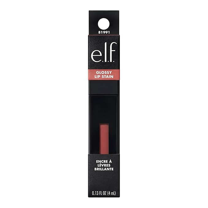 e.l.f. Glossy Lip Stain, Long-Lasting, Lightweight Lip Stain For A Sheer Pop Of Color & Subtle Gloss Finish, Vegan & Cruelty-Free, Rosa Rizzin'-Velvo Beauty