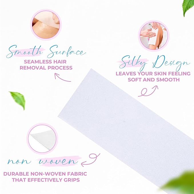 Non Woven Body and Facial Wax Strips Multi Size Pack (200)-Velvo Beauty