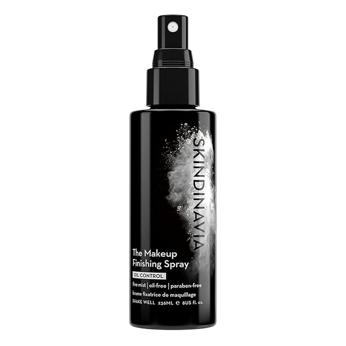Skindinavia The Makeup Finishing Spray, Oil Control Makeup Setting Spray, All-Day Wear, Long-Lasting Up to 16+ Hours, Heat-Resistant & Waterproof, Fine Mist, 8.0 Oz-Velvo Beauty
