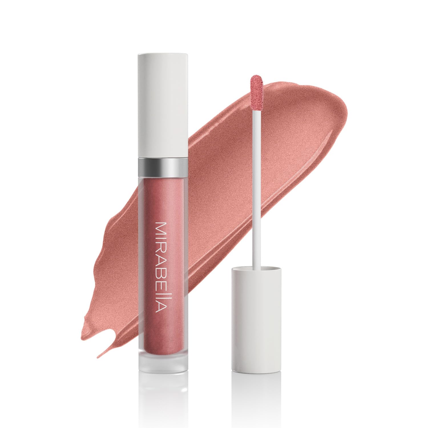 Mirabella Luxe Advanced Lip Gloss, Hydrating Non-Sticky High-Shine Lip Gloss for Women, Infused with Vitamin E & Jojoba Oil, Long-Lasting & Cruelty-Free - Lavish (Shimmering Light Nude)-Velvo Beauty