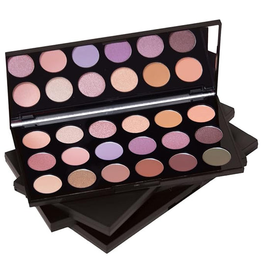 Palladio Ultimate Pro Eyeshadow Makeup Palette with Mirror, 18 High-Pigmented Powder Colors, Matte, Shimmer, Metallic, Satin Finishes, SHANNON DE LIMA-Velvo Beauty