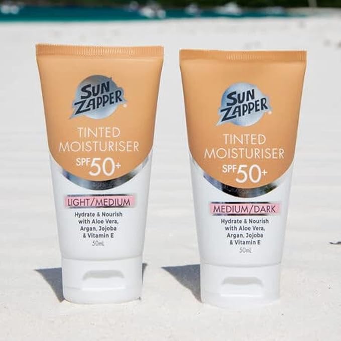 Sun Zapper BB Cream Tinted Moisturiser SPF 50+ Aloe Vera, Kakadu Plum, Jojoba, Vitamin E 50mL 1.69oz (Medium/Dark) Moisturizer Made in Australia-Velvo Beauty
