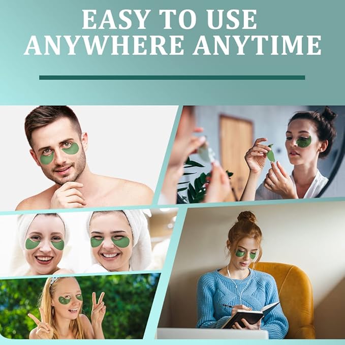 Under Eye Patches, Green Tea Under Collagen Eye Masks for Dark Circles Puffiness Eye Bag Wrinkles, Under Eye Treatment for Men Women, Anti-Aging Brightening Under Eye Gel Pads, 30 Pairs-Velvo Beauty