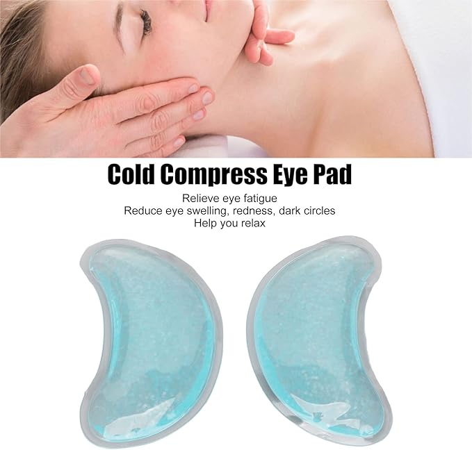 Asixxsix Gel Ice Pack, Reusable Cooling Eye Pads, Hot Cold Compress Leakage Proof Portable Soft and Skin Friendly Under Eye Patches for Dark Circles and Puffiness, Eye Relax-Velvo Beauty