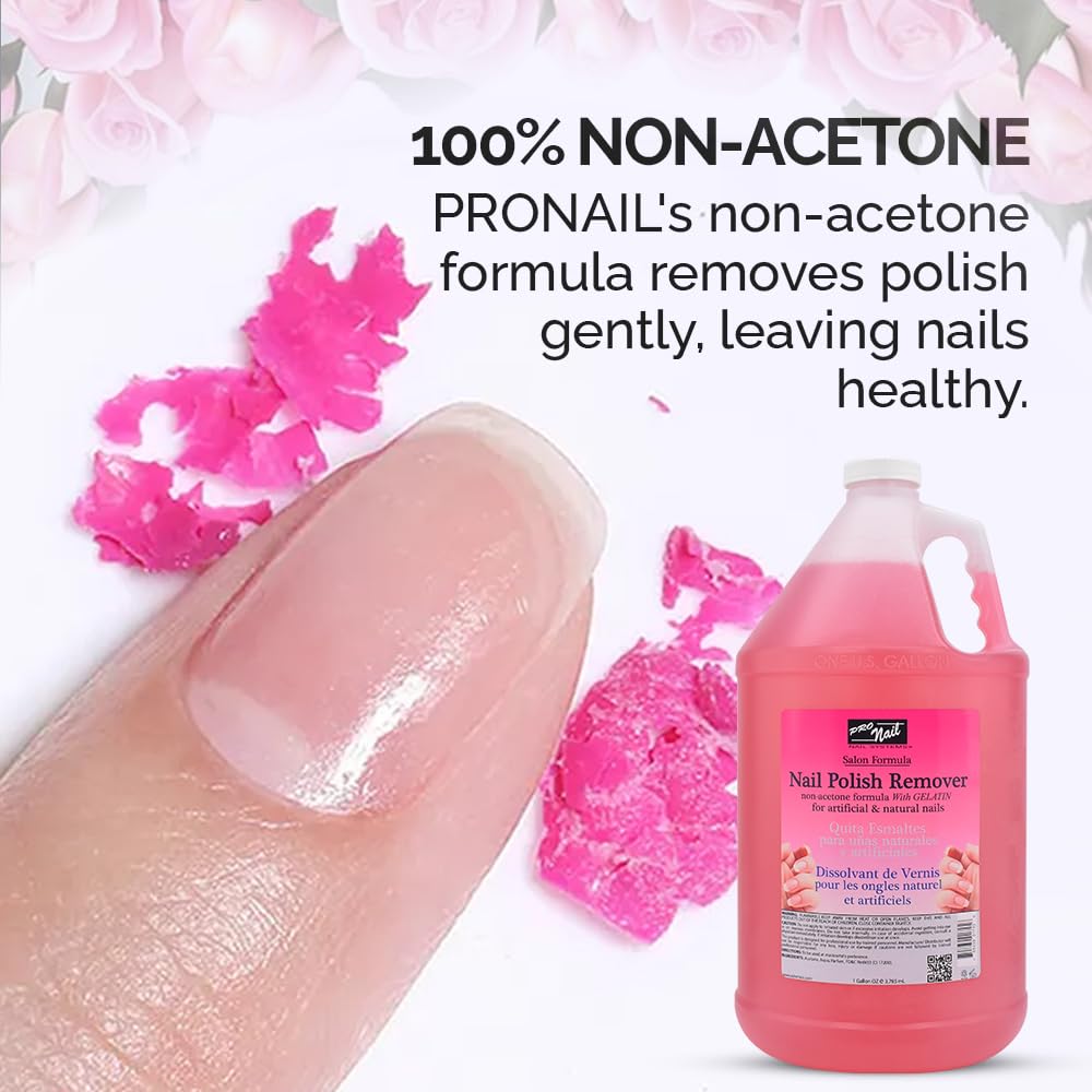 PRONAIL - Non-Acetone Nail Polish Remover Professional, Maximum Strength, 1 Gallon-Velvo Beauty