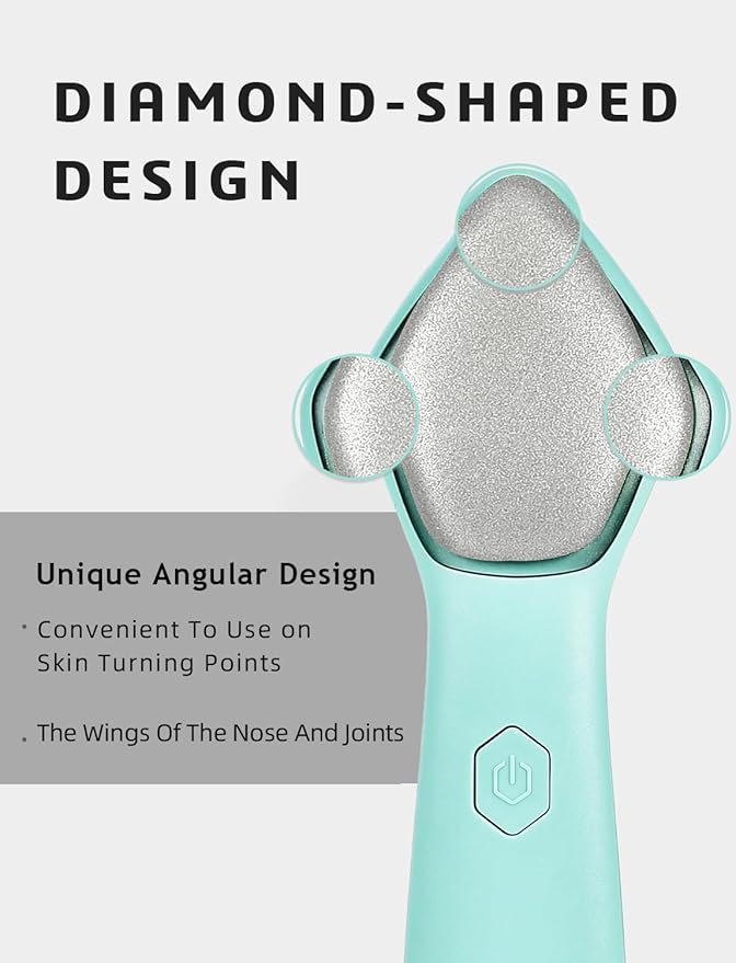 NEWDERMO Microdermabrasion Machine Pro, Large Diamond Electric Microdermabrasion Wand Tool With 3 Levels Frequency for Face Body Exfoliate Skin Care (Green)-Velvo Beauty