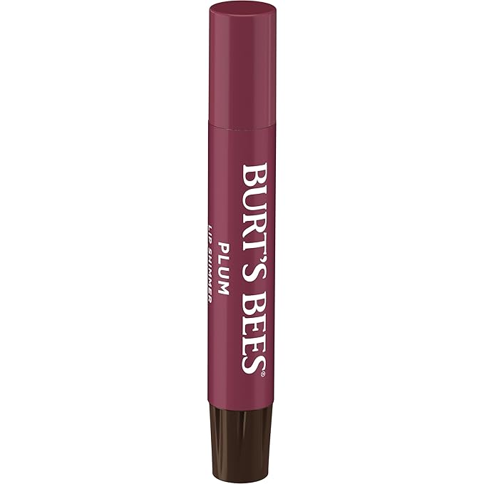 Burt's Bees Shimmer Lip Tint Set, Tinted Lip Balm Stick, Moisturizing for All Day Hydration with Natural Origin Glowy Pigmented Finish & Buildable Color, Plum (4-Pack)-Velvo Beauty