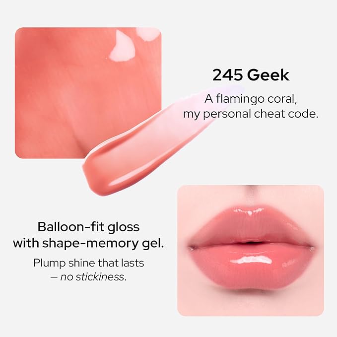 Unseen Balloon Tint, 6 Colors Set for All Skin Types. Buildable Color, Long Lasting Glossy Lip Stains, Lightweight Lip Gloss Make up (GEEK, 1 Oz)-Velvo Beauty