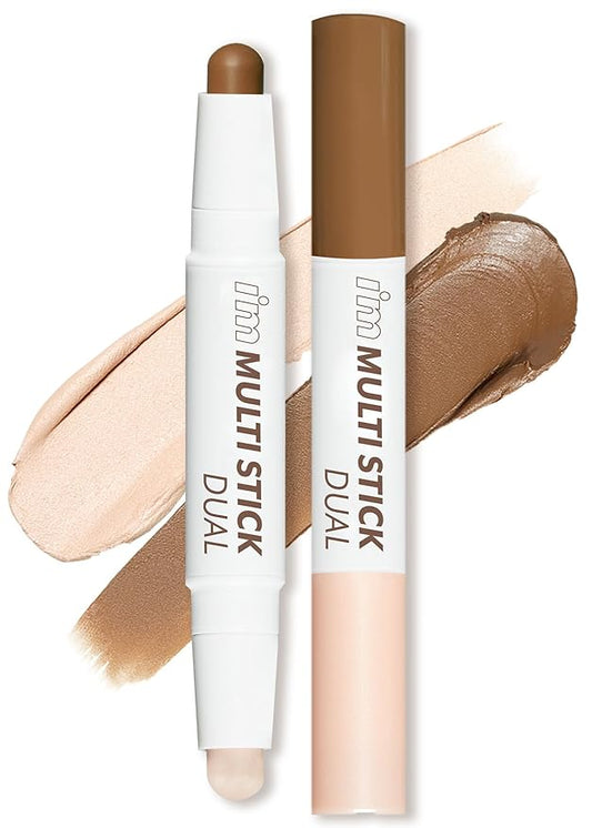 I'M MEME I'm Multi Stick Dual | Two Shade Shading and Highlighting Matte Finish | Suitable for Beginners Portable Size | 001 Contouring-Velvo Beauty