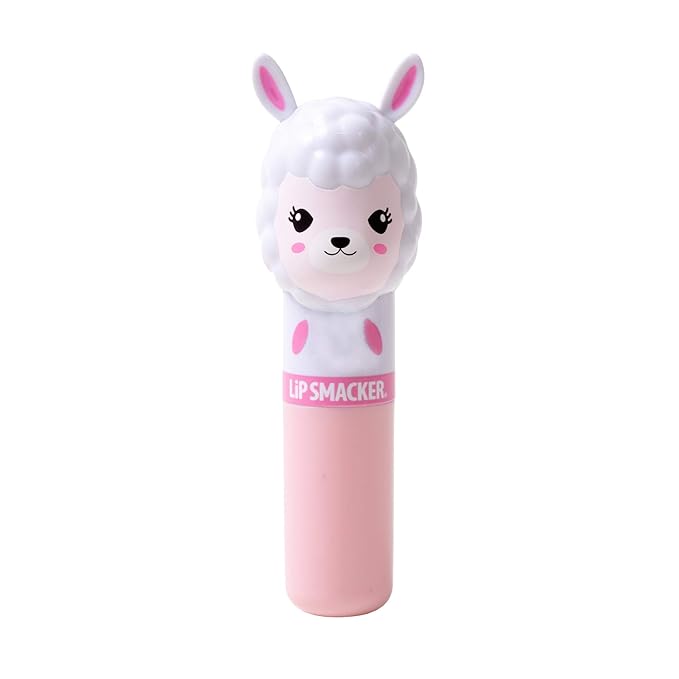 Lip Smacker Lippy Pals Llama, Flavored Moisturizing & Smoothing Soft Shine Lip Balm, Hydrating & Protecting Fun Tasty Flavors, Cruelty-Free & Vegan - Straw-ma-Llama berry-Velvo Beauty