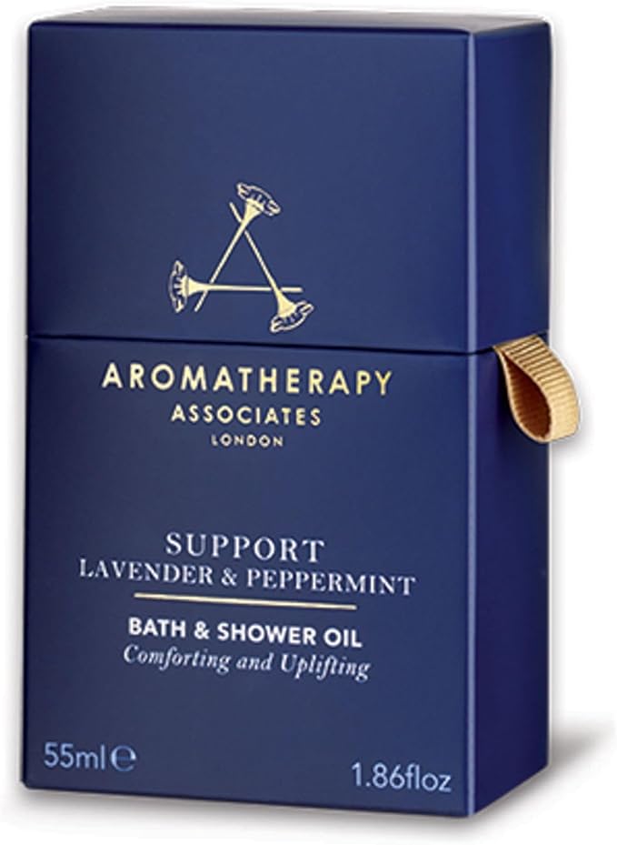 Aromatherapy Associates Support Equilibrium Bath and Shower Oil – Hydrating Oil with 3 Essential Oils to Uplift Mind, Body, and Spirit (1.86 oz)-Velvo Beauty