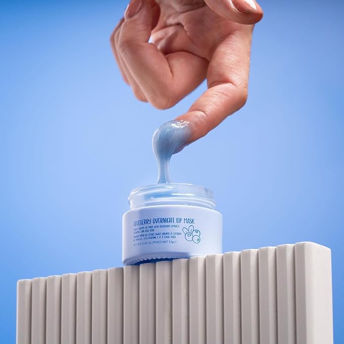 W7 Super Sweet Dreams Blueberry Lip Mask - Vitamin E, Aloe Vera and Grape Seed Oil - For Hydrated, Full Looking & Irresistible Lips - 0.67 Fl Oz-Velvo Beauty