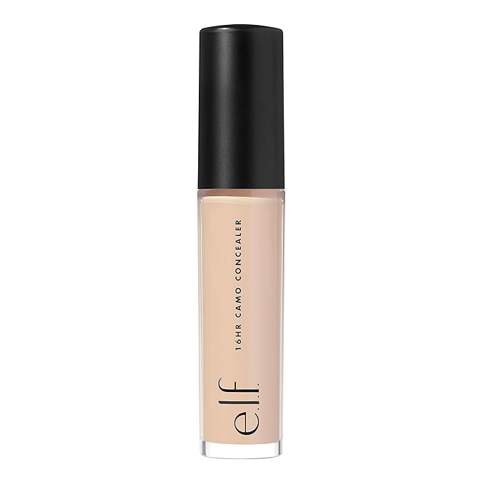 e.l.f. 16HR Camo Concealer, Full Coverage & Highly Pigmented, Matte Finish, Medium Neutral, 0.203 Fl Oz (6mL)-Velvo Beauty