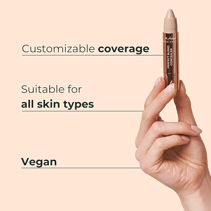M. Asam MAGIC FINISH Perfect Blend Concealer Fair (0.1 Oz) - concealer perfects & conceals blemishes & imperfections, make-up with adjustable coverage & instant blur effect, vegan-Velvo Beauty