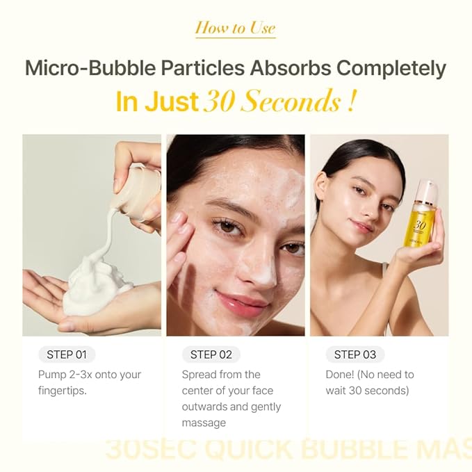 MENOKIN 30 Seconds Quick Bubble Mask [BRIGHT] - [Vitamin C] [Glutathione & Niacinamide] in Micro-bubbles for Dark Spots, Uneven Skin Tone, Korean Skin Care Essential, 70 Uses, 3.21 fl.oz-Velvo Beauty