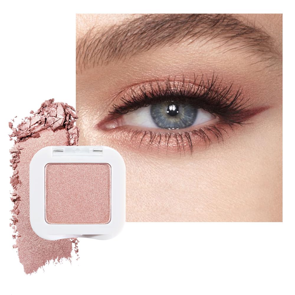 Glittler Single Eye Shadow Palette Makeup, Champagne Shimmer Monochrome Eyeshadow For Old Women, Pigmented Waterproof Sombras Para Ojos, Vegan, Talc, Paraben & Cruelty Free, 03-Velvo Beauty