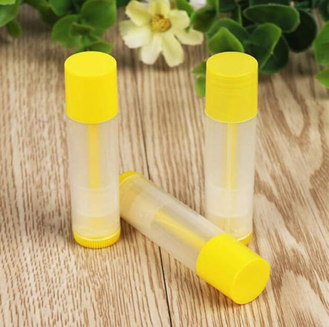 5ml 50 Pcs Empty Clear Lip Balm Tubes Containers with Twist Bottom and Multi Color Caps for Making Lip Balm,DIY Cosmetic Tubes-Velvo Beauty