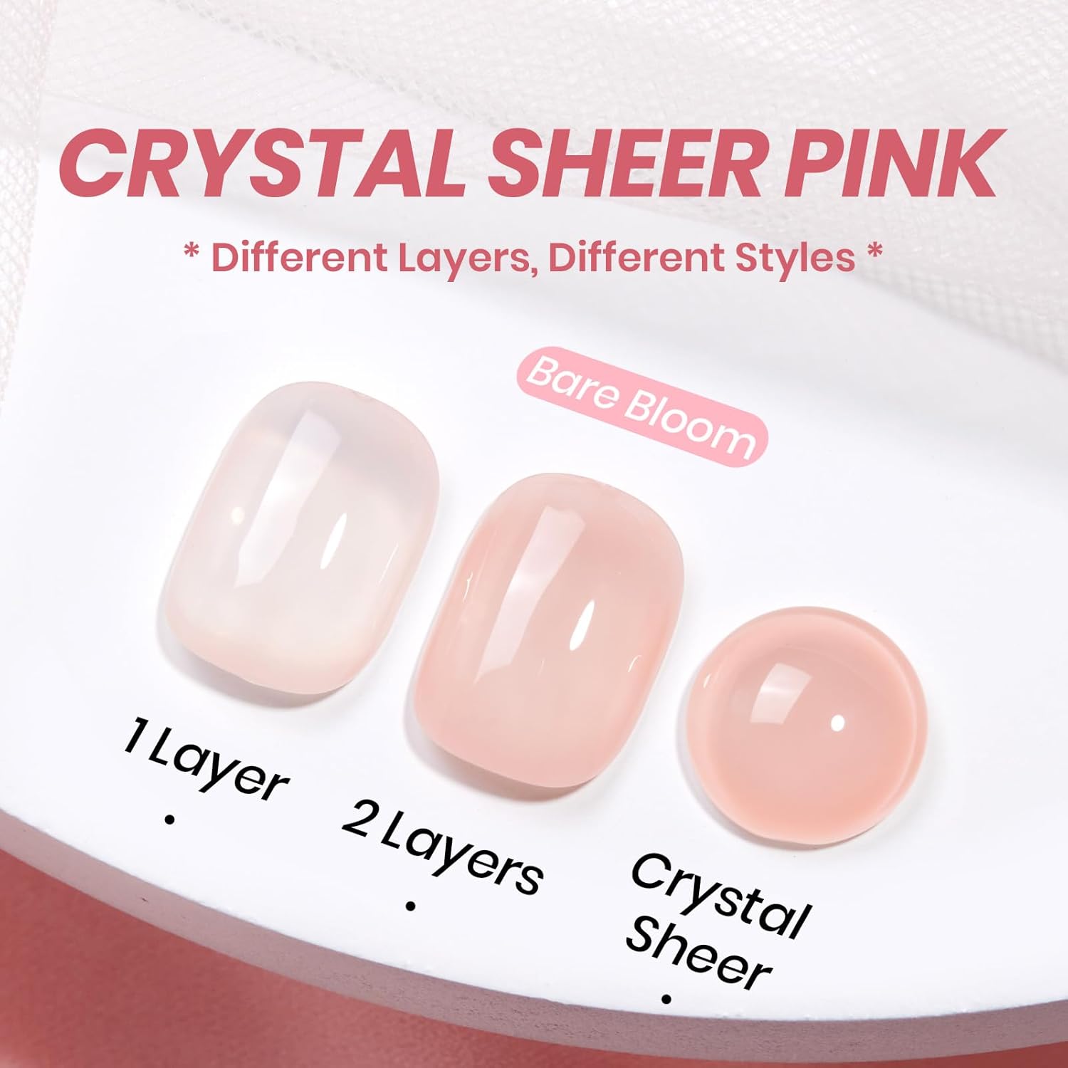 Beetles Nude Gel Nail Polish - 15ML Nude Pink Natural Gel Polish Nail Concealer Jelly Gel Nail Polish Soft Sheer Nail Polish Soak Off UV Nail Lamp French Nail Art Manicure Gift for Women-Velvo Beauty