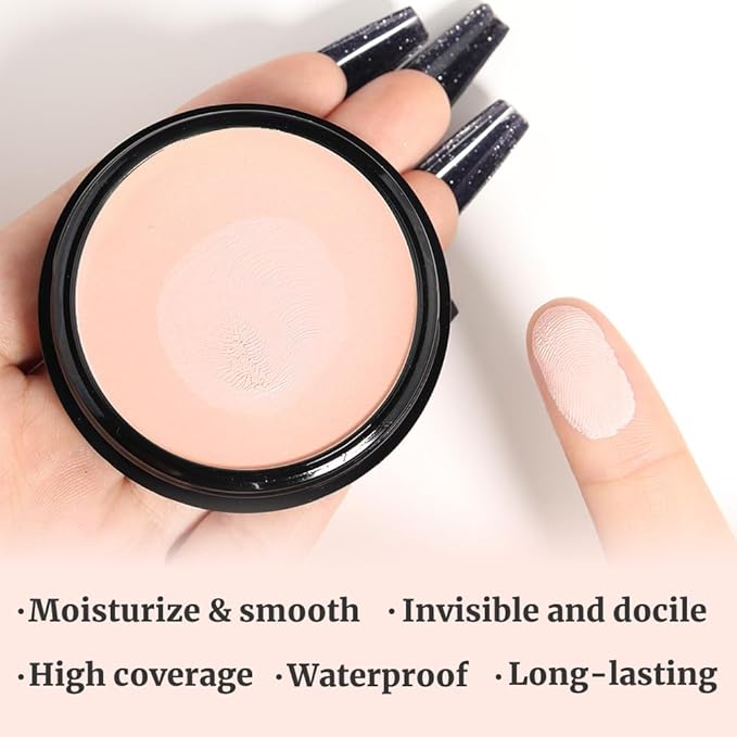 Kaely Color Correcting Concealer,Cream Pot Concealer Full Coverage,under Eye Concealer Palette for Conceals Dark Circles,Waterproof Foundation Face Makeup,03 Light-Velvo Beauty